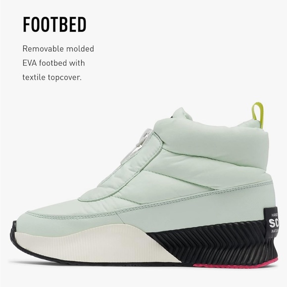 New Sorel Out N About III Boots Puffy Zip Womens 7.5 Mint Waterproof - Picture 4 of 11